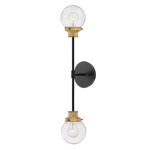 Poppy - Two Light Wall Sconce in Traditional and Mid-Century Modern Style - 5.5 Inches Wide by 28 Inches High - 1053915