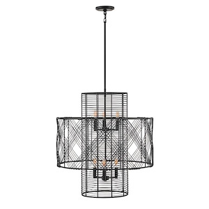 Nikko - 6 Light Medium Multi-Tier Chandelier in Transitional-Coastal Style - 26 Inches Wide by 27.75 Inches High