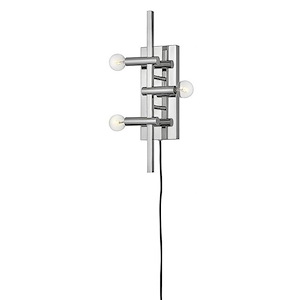 Kinzie - 3 Light Plug-in Wall Sconce in Modern Style - 6.25 Inches Wide by 18 Inches High
