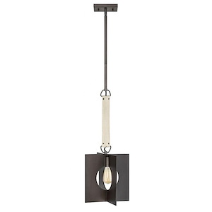Ludlow - 1 Light Small Pendant in Transitional-Modern-Scandinavian Style - 12 Inches Wide by 28 Inches High - 1024371