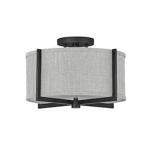 Axis - 34W 2 LED Small Semi-Flush Mount in Traditional-Transitional-Rustic Style - 14.5 Inches Wide by 8.75 Inches High