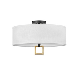 Link - 51W 3 LED Medium Semi-Flush Mount in Traditional Style - 18 Inches Wide by 11.5 Inches High - 1032837