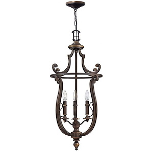 Plymouth - Four Light Foyer in Traditional Style - 17.75 Inches Wide by 33.5 Inches High