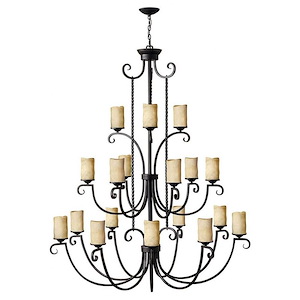 Casa - Eighteen Light Chandelier in Rustic Style - 56 Inches Wide by 68 Inches High
