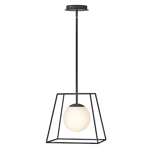 Jonas - 1 Light Small Pendant in Transitional-Mid-Century Modern-Scandinavian Style - 13 Inches Wide by 12.25 Inches High