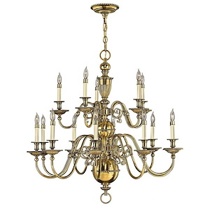 Cambridge - 34.5 Inch Large Two Tier Chandelier