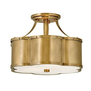 Chance - 2 Light Small Semi-Flush Mount in Traditional Style - 14.25 Inches Wide by 10 Inches High - 925693