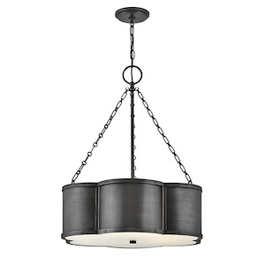 Chance - 3 Light Medium Drum Chandelier in Traditional Style - 22 Inches Wide by 26.5 Inches High