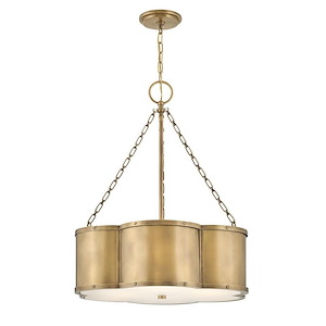 Chance - 3 Light Medium Drum Chandelier in Traditional Style - 22 Inches Wide by 26.5 Inches High