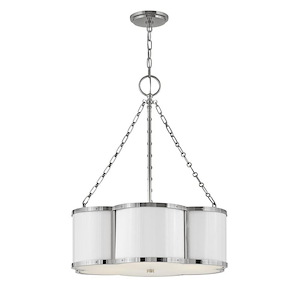 Chance - 3 Light Medium Drum Chandelier in Traditional Style - 22 Inches Wide by 26.5 Inches High
