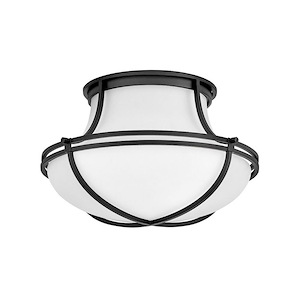 Saddler - 21W 3 LED Medium Flush Mount In Traditional Style-10 Inches Tall and 15.25 Inches Wide