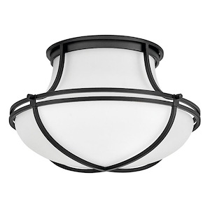 Saddler - 21W 3 LED Medium Flush Mount In Traditional Style-10 Inches Tall and 15.25 Inches Wide