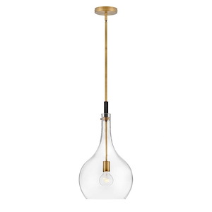Ziggy - One Light Medium Pendant in Transitional-Modern-Scandinavian Style - 12 Inches Wide by 23 Inches High - 925804