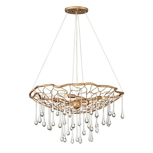 Laguna - Four Light Medium Chandelier in Modern-Bohemian Style - 26 Inches Wide by 14 Inches High