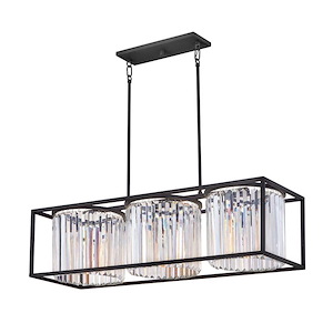 Giada - Three Light Chandelier in Modern-Glam Style - 38 Inches Wide by 13.5 Inches High - 1267440