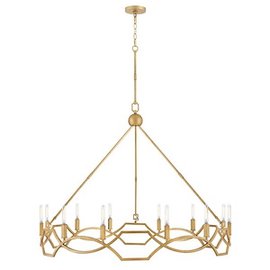Leona - 60W 12 LED Large Chandelier In Traditional Style-48.75 Inches Tall and 45 Inches Wide