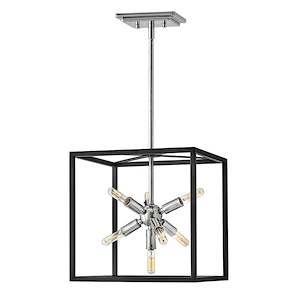 Aros - 7 Light Small Convertible Pendant In Transitional and Modern and Mid-Century Modern Style-14 Inches Tall and 13 Inches Wide