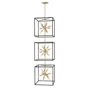 Aros - 36 Light Extra Large Open Frame 3-Tier Chandelier - Transitional-Modern-Mid-Century Modern Style - 20 Inch Wide by 82.75 Inch High