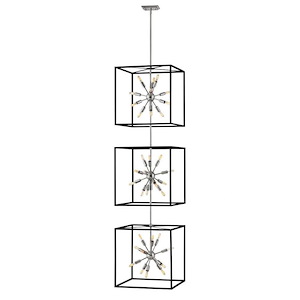 Aros - 36 Light Extra Large Open Frame 3-Tier Chandelier - Transitional-Modern-Mid-Century Modern Style - 20 Inch Wide by 82.75 Inch High
