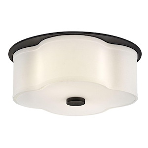 Delaney - 14W 2 LED Medium Flush Mount In Traditional Style-6.25 Inches Tall and 14 Inches Wide