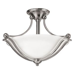 Bolla - 2 Light Small Semi-Flush Mount in Transitional Style - 19.25 Inches Wide by 14.25 Inches High - 758777