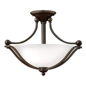Bolla - 2 Light Small Semi-Flush Mount in Transitional Style - 19.25 Inches Wide by 14.25 Inches High