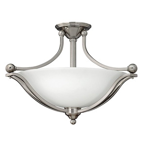 Bolla - 3 Light Large Semi-Flush Mount in Transitional Style - 23.25 Inches Wide by 16 Inches High
