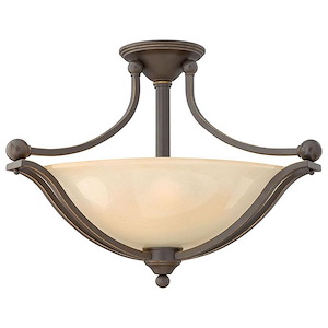 Bolla - 3 Light Large Semi-Flush Mount in Transitional Style - 23.25 Inches Wide by 16 Inches High - 758792
