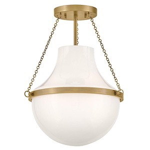 Collins - 12W 1 LED Medium Semi-Flush Mount-18.25 Inch Tall and 15 Inch Wide