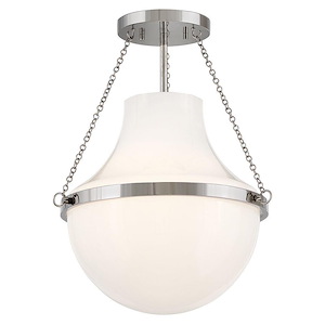 Collins - 12W 1 LED Medium Semi-Flush Mount-18.25 Inch Tall and 15 Inch Wide - 1375168