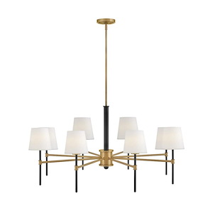 Saunders - 40W 8 LED Large Chandelier In Mid-Century Modern Style-19.5 Inches Tall and 40 Inches Wide