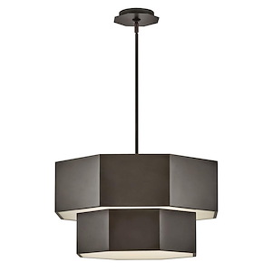 Facet - 84W 7 LED Medium Convertible Chandelier In Modern Style-13 Inches Tall and 22.25 Inches Wide - 1320191