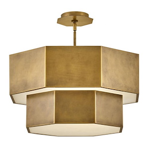 Facet - 84W 7 LED Medium Convertible Chandelier In Modern Style-13 Inches Tall and 22.25 Inches Wide - 1320191