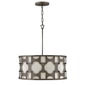 Carter - 5 Light Medium Drum Chandelier in Transitional Style - 21 Inches Wide by 24 Inches High