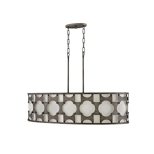 Carter - 6 Light Linear Chandelier in Transitional Style - 37 Inches Wide by 24.5 Inches High