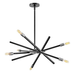 Archer - 6 Light Medium Chandelier in Transitional-Modern-Scandinavian Style - 26 Inches Wide by 26 Inches High