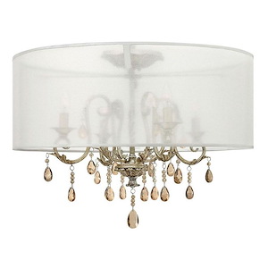Carlton - Four Light Semi-Flush Mount in Traditional-Glam-Bohemian Style - 24 Inches Wide by 17.5 Inches High - 1053976