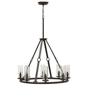 Dakota - Eight Light Chandelier in Rustic Style - 31.5 Inches Wide by 39.25 Inches High