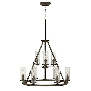 Dakota - Nine Light Chandelier in Rustic Style - 29 Inches Wide by 37 Inches High