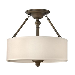 Sussex - 3 Light Medium Semi-Flush Mount in Traditional Style - 16 Inches Wide by 15 Inches High - 760011