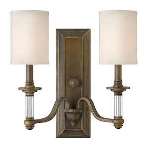 Sussex - 2 Light Wall Sconce in Traditional Style - 15.5 Inches Wide by 15.75 Inches High