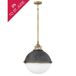 Fletcher - 2 Light Medium Orb Chandelier in Traditional-Industrial Style - 18 Inches Wide by 19.75 Inches High - 760027