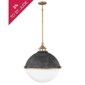 Fletcher - 3 Light Large Orb Chandelier in Traditional-Industrial Style - 22 Inches Wide by 23 Inches High - 760028