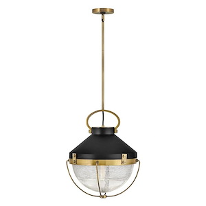 Crew - 1 Light Medium Pendant in Coastal-Industrial Style - 16 Inches Wide by 19.75 Inches High