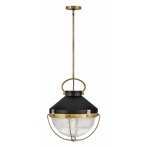 Crew - 1 Light Medium Pendant in Coastal-Industrial Style - 16 Inches Wide by 19.75 Inches High