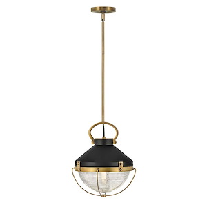 Crew - 1 Light Small Pendant in Coastal-Industrial Style - 12 Inches Wide by 15.25 Inches High - 875683