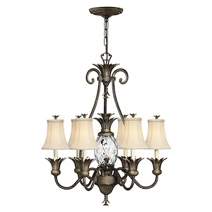 Plantation - 7 Light Large Chandelier in Traditional-Glam Style - 28 Inches Wide by 33 Inches High