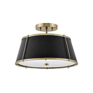 Clarke - 24W 2 LED Medium Semi-Flush Mount In Traditional Style-9.25 Inches Tall and 15 Inches Wide