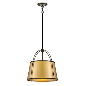 Clarke - 12W 1 LED Large Pendant-16.25 Inches Tall and 16.25 Inches Wide