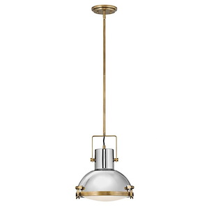 Nautique - 1 Light Medium Pendant in Coastal-Industrial Style - 13 Inches Wide by 47 Inches High